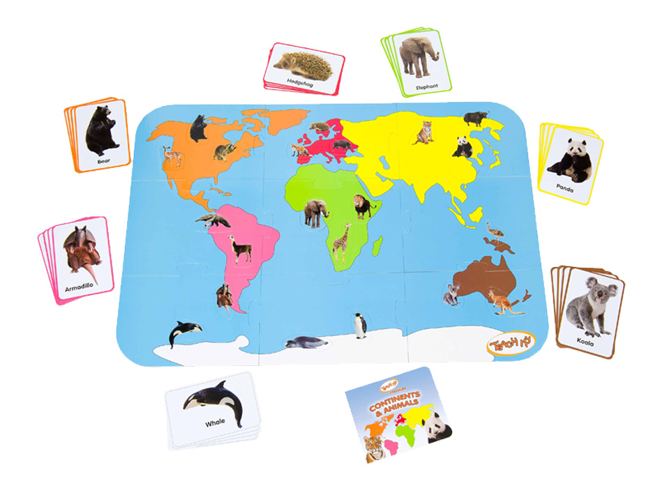 teach my toddler continents and animals